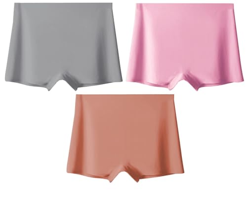 Image of LOURYN KOULYN Women's Ice Silk Seamless Boyshort Panty, (Pack of 3 Panty)