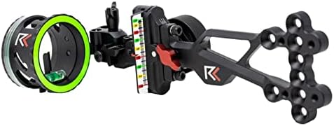 RL-2 Single Pin Slider Bow Sight – .019 Fiber Pin with 2nd & 3rd Axis Adjustments and Enclosed Fiber Optic Ring – Black – Right Handed