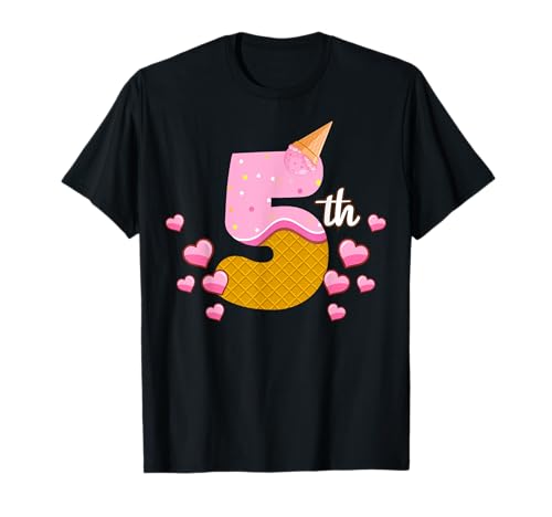 Helado para niños - Niñas y niños - 5 años - Cumplen cinco años Camiseta