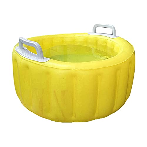 TEmkin Cubo de Hielo, Cubo de Hielo con Tapa y Pinzas para Hielo, Lavabo Inflable, baño de pies Grande Inflable, Cuenco de SPA para Lavar Platos, Agua, Cubo de Hielo, Ropa, artículos Dive