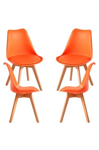 Regalos Miguel - Packs Sillas Comedor - Pack 4 Sillas Synk Basic - Naranja Regalos Miguel - Packs Sillas Comedor - Pack 4 Sillas Synk Basic - Naranja