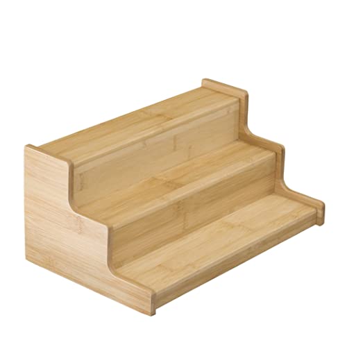 Porte-épices Extensible en Bambou, Etagere de Rangement pour Epices, Adapté pour Placard et Plan de Travail de Cuisine, Etagere a Epices, Rangement et Organisation de Cuisine, Rangement de Cuisine