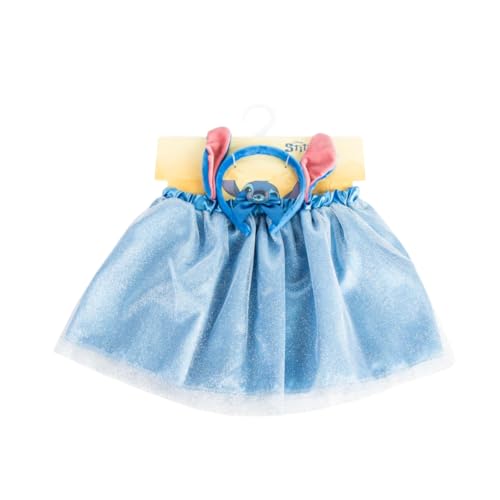 My sweety pop | Disfraz de puntada infantil | Conjunto de falda de tul azul y diadema para orejas de peluche | Disfraz ideal para cumpleaños, carnaval y fiestas temáticas | Talla única 3 años