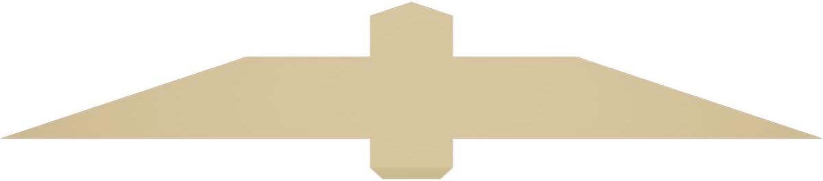 60"W x 10"H x 6"D x 6"F, 4/12 Pitch, Eugene Signature Urethane Gable Bracket, Primed Tan