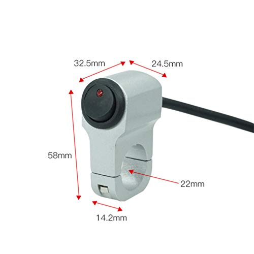 VICASKY 12V 22Mm Motorcycle Heartbar Heartler Heartbar Toggle Button Com ON Off Push Button para Mot