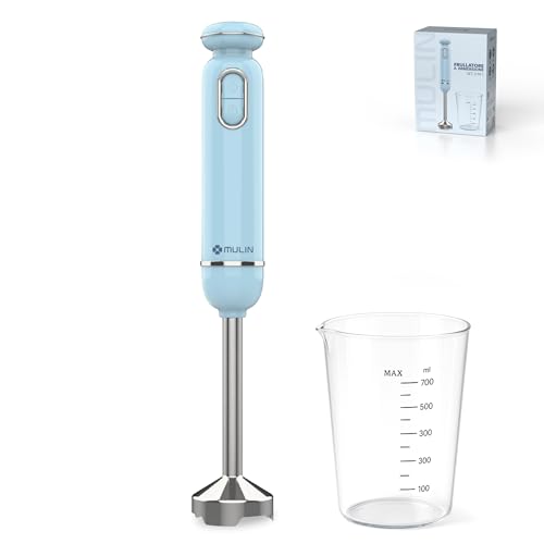 Frusta Cucina Design: La Classifica dei Più Venduti nel 2025 4 MULIN Frullatore a Immersione 600W in Plastica Resistente, Velocità Regolabile, Design Smontabile e Anti-Schizzo, con Bicchiere Graduato e Frusta, Ideale per Vellutate, Frullati e Salse in Cucina