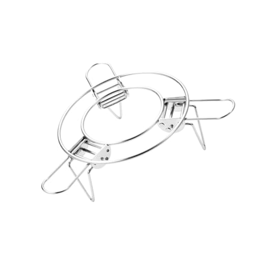Alipis Foldable Stainless Steel Steaming Rack Cooling Rack Multi-functional Kitchen Accessory for Steaming Eggs Rice Seafood Design for Home Cooking