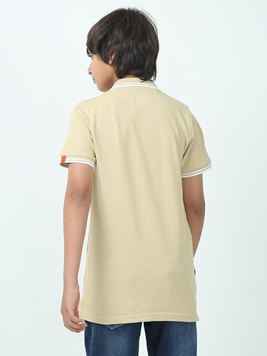 Image of Cotton Polo T-Shirt for Kids Boys Girls Half Sleeve, Regular Fit Tees for Boys Collared Casual Tshirts | Soft & Breathable Biowash Fabric | Half Sleeve