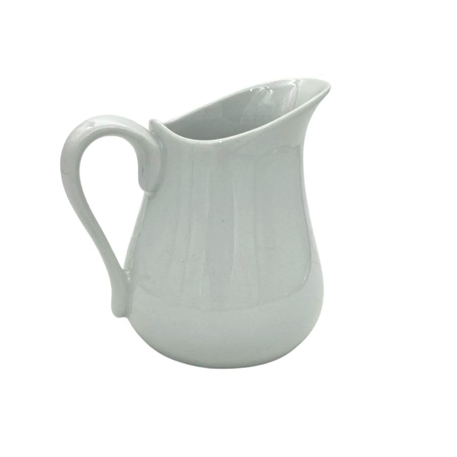 C&S White Porcelain Gravy Milk Jug 0.25L/250ml