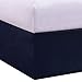 Produktbild Lux Hotel Maßgeschneiderter Bettrock aus Mikrofaser mit klassischem 35,6 cm Länge, Plissiertes Design, voll, Marineblau