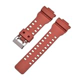 IKNJOIGWO Compatibile con Casio GA-100/110/120/140/200/400/700/800 GD-100/110/120 G-8900 Cinturino di ricambio in silicone da uomo in resina(Red)