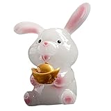 Lapin décoratif: le design de la statue de lapin est simple et généreux, et cet animal de thé propose une large gamme de figurines de lapin