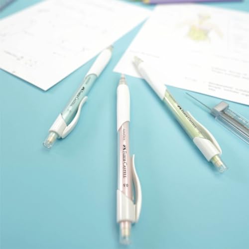 قلم رصاص ميكانيكال بزر ضغط تلقائي قطر الرصاص 0.5 ملم من فابير-كاستل، متعدد الألوان