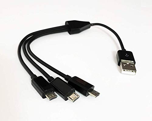 Access <25cm> Micro USB �O�҃P�[�u�� 1�{��Andriod�X�}�z��^�u���b�g��3�䓯���� �[�d �f�[�^�ʐM USB�P�[�u�� EM14