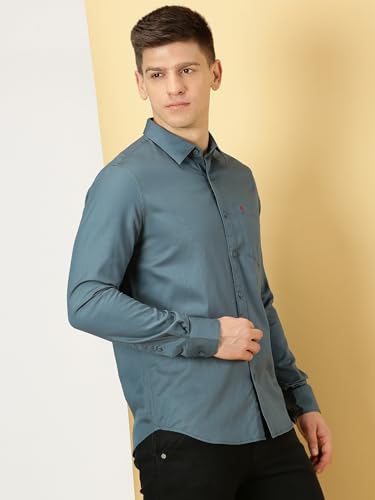 Image of Thomas Scott Men Classic Slim Fit Cotton Casual Full Sleeves Shirt