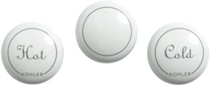 for Kohler Gp1077792-0 2- Plug Buttons - Fairfax Widespread, Deck & Bidet - White Replaces Parts