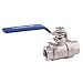 DERNORD Full Port Ball Valve Stainless Steel 304 Heavy Duty for Water, Oil, and Gas with Blue Locking Handles (3/8