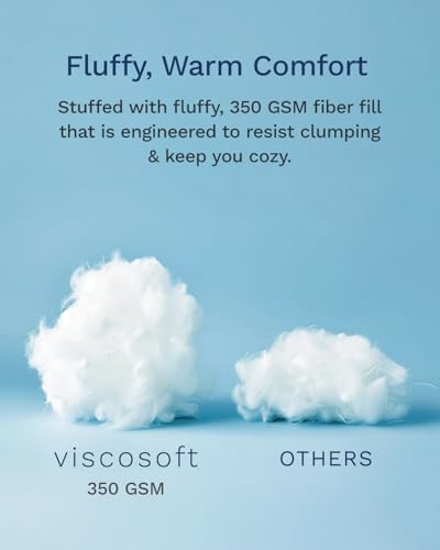 Couette alternative en duvet ViscoSoft réversible bleu taille complète - 8