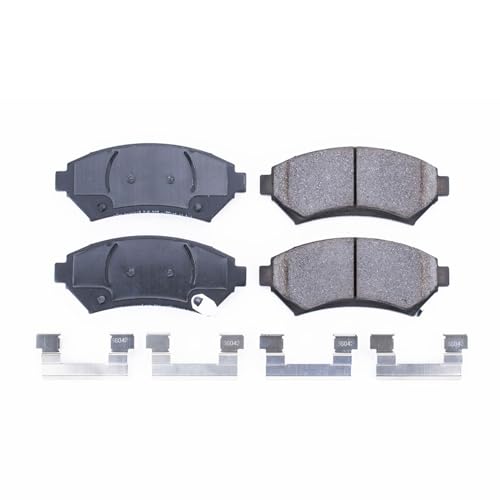 Image of PowerStop Front Brake Pads for Buick Century 1997-05 |LeSabre 2000-05 |Park Avenue 1997-05 |Regal 1997-04 |Riviera 1997-99 |DeVille 1997-05 - Z17 Ceramic Brake Pads with Installation Hardware, 17-699