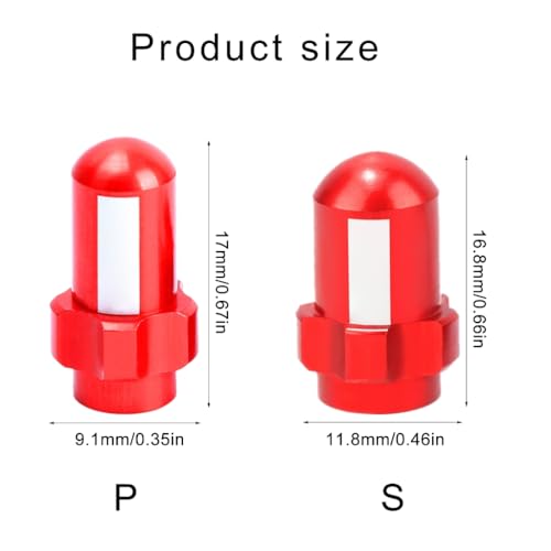 2 piezas Tapas de válvula para neumáticos de bicicleta de aleación de aluminio para montaña y carretera miniatura 5