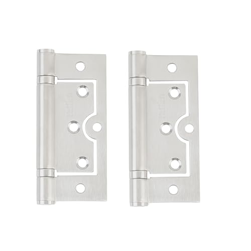 Image of Hettich HBN-13-4325ZM /102 Flush Hinge 4 inchx3 inchx2.5 inch | 40kg Load /Pair | Heavy-Duty Butt Hinge for Wood, Metal & PVC Doors | in /Out Swing | Easy Installation | 5-Year Warranty | Pack of 1 (2 Hinges)