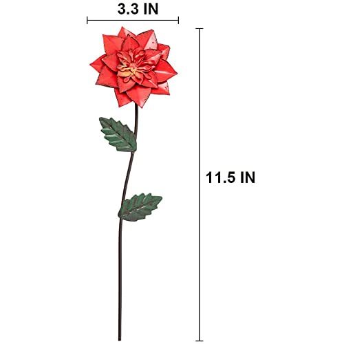 Yeahome 6 Pack Metal Flower Garden Stakes, Spring Outdoor Decor Metal Sunflowers Daisy Shaking Head Yard Art, Weather Proof Metal Flower Stick, Indoor Pathway Patio Lawn Decorations(Multi-Color) #TOP3