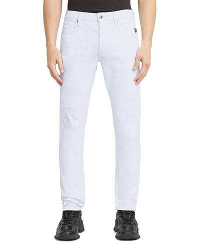 G-STAR Herren 3301 Slim Jeans, Weiß (Paper White gd Destroyed 51001-D552-H155), 29W / 30L 1