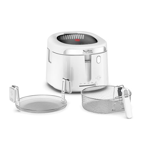 Moulinex Filtra Vision, Friteuse, Grande fenêtre pour garder un oeil sur la cuisson, Capacité familiale, Nettoyage facile, AF2541E0, Extérieur en Plastique...