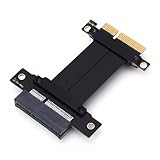 Performance haute vitesse : la carte adaptateur PCIE 4.0 X4 est rétrocompatible avec PCIe 3.0/2.0/1.0. Ce câble d'extension de carte graphique PCIe haute vitesse, flexible et à angle droit prend en charge un taux de transfert de données maximal allant jusqu'à 8 Go/s, assurant un transfert stable même à haute fréquence