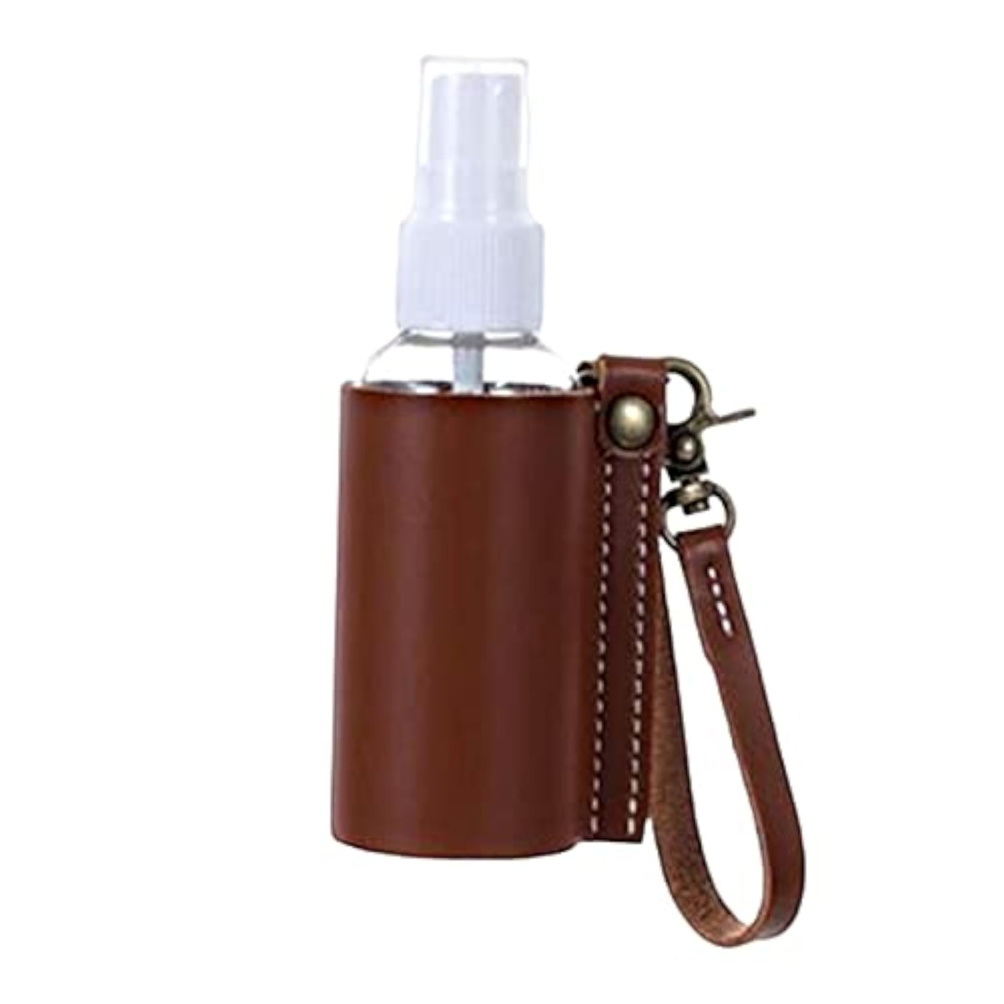 Bottle Holder with Pu Leather Sleeve, Dark Brown