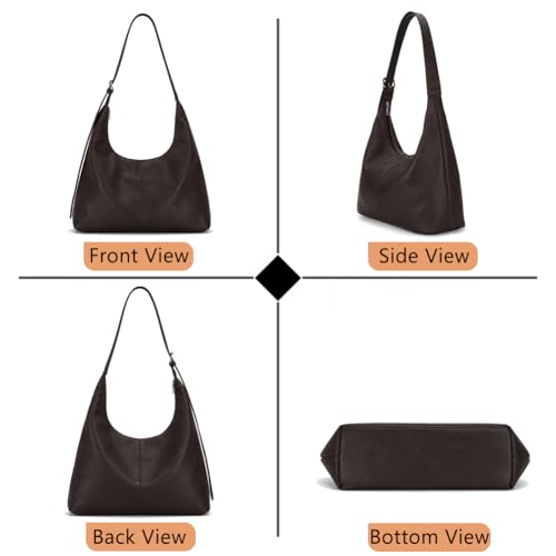 Bolso Hobo grande para mujer de cuero vegano miniatura 5