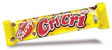 Chocolate Cri Cri Savoy - Milk Chocolate and toast rice, made in Venezuela (box of 12 bars, 27gr each) 2-PACK