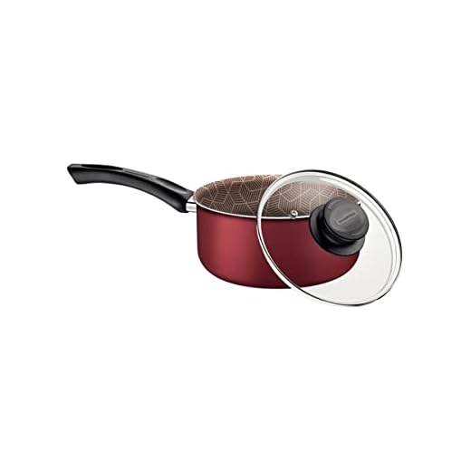 Panela Tramontina Paris em Alumínio com Revestimento Interno e Externo em Antiaderente Starflon Max Vermelho com Tampa de Vidro 20 cm 2,9 L