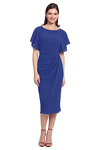 Image of Maggy London Women's Dresses Boat Neck Flutter Sleeve Dress Occasion Event Guest of