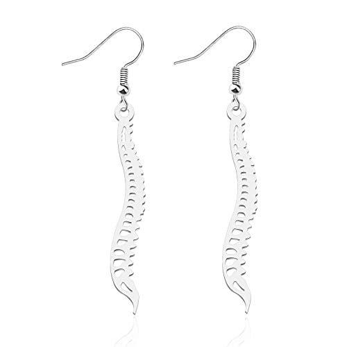 CENWA Stainless Steel Spine Earrings Scoliosis Disease Earrings Chiropractor Earrings Spine Doctor Gift