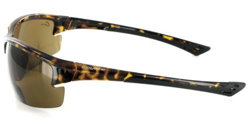 Coyote BP7 Polarized Bifocal Safety Sunglasses with Low-Profile, Wrap-Around Sports Design for Youthful and Active Men and Women Tortoise +2.002