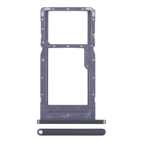 Ricambio Compatibile con Alcatel 1SE 2020 5030 Carrello Vassoio Alloggio SUPPORTO adattatore SLOT PORTA CARD carrello per SCHEDA SIM + vano Memoria Micro Sd (Nero) (Grigio)