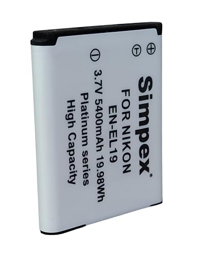 Image of SIMPEX EN-EL19 Lithium Ion Rechargable Camera Battery for Nikon Camera