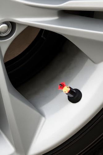 4-Pack Handmade Apple Core Valve Stem Caps for Schrader Valves, Unique Car & Bike Accessory, Fun Tire Decor, Colorful Wheel Accent, Novelty Driver Gift