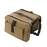 WEKADRIN 犬用キャンプバックパック 耐水性キャンバス素材 調節可能な首輪ストラップ 両サイドポケット付き 多機能アウトドアパック 旅行 ハ