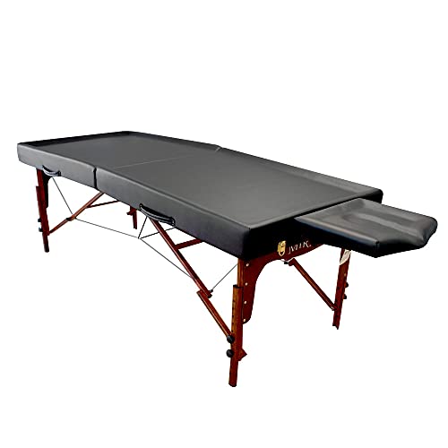 Mira Lettino da massaggio portatile, richiudibile, AYURVEDA, massaggio con olio ayurvedico, impermeabile con rialzo laterale, imbottitura waterproof