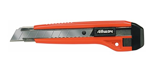 Image of ALLWAY KS7 18mm Snap-Off Knife with Stainless Steel Track and 3 Blades