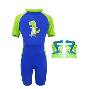 Gogokids Float Swimsuit for Boys Girls, Kids One Piece Swimwear Float Suit for Swimming Trainer