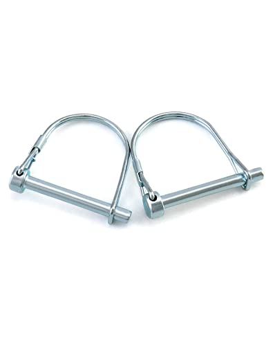 QWORK® 10 Stück Klappsplint in D-Form, Kohlenstoffstahl Klappsplinte Sicherungsstift für Bauernhof Rasen Garten - 6 x 50 mm