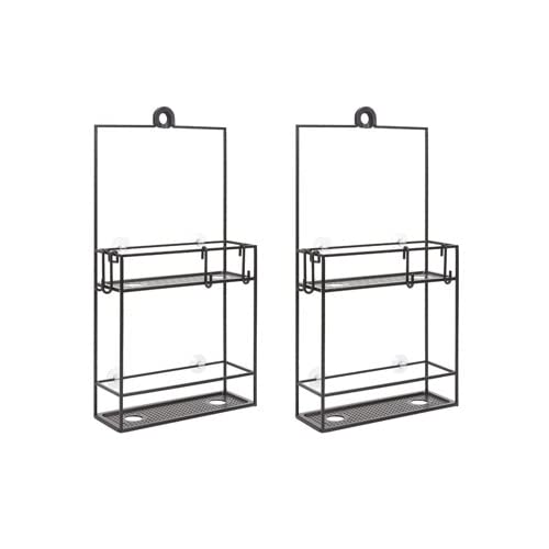 Umbra Cubiko Shower Caddy (Black) With Two Large Shelves And Mounting Clip (2-Pack) #TOP16