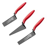 TOPPERFUN 3 Stück Back Und Kochschaufel Schiebe Pizzaschaufel Pizzapaddel Wendespatel Pizzaschneider Grillschaufel Backschaufel Für Den Ofen Pizzaheber Kuchen Servierutensil Rot