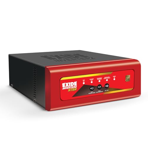 Image of EXIDE Star STAR12V900 12V 900VA Inverter | Pure Sine Wave Output | Ideal for 1-2BHK Homes & Small Offices | PLEX Technology | LED Display | 42Month Warranty