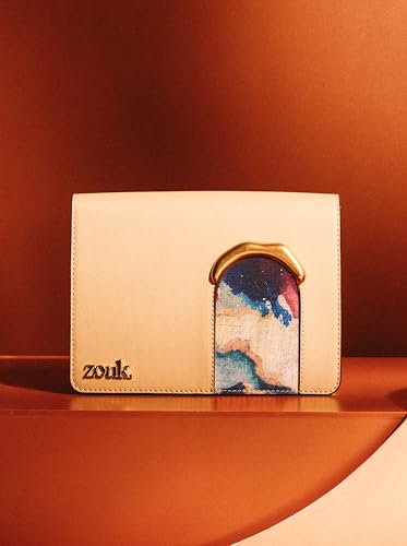 Image of ZOUK Women's Jharokha Vegan Leather Sling Bag | Dual Magnetic Flap | Crossbody Bag | Adjustable Strap