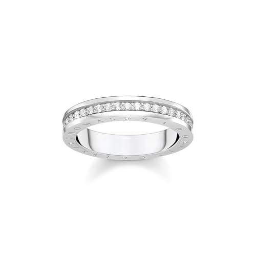 THOMAS SABO Ring mit weißen Steinen Pavé Silber 925 Sterlingsilber