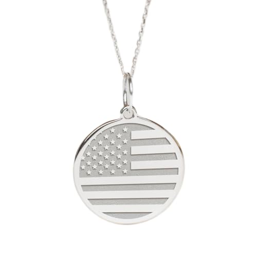 Collier drapeau américain pour un look urbain quotidien avec sa chaîne en argent 925